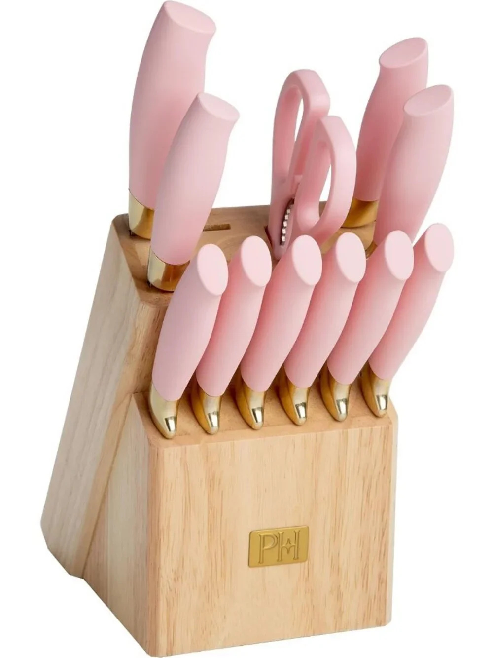 12-Piece Pink Kitchen Knife Set - High-Carbon Stainless Steel, Precision Blades